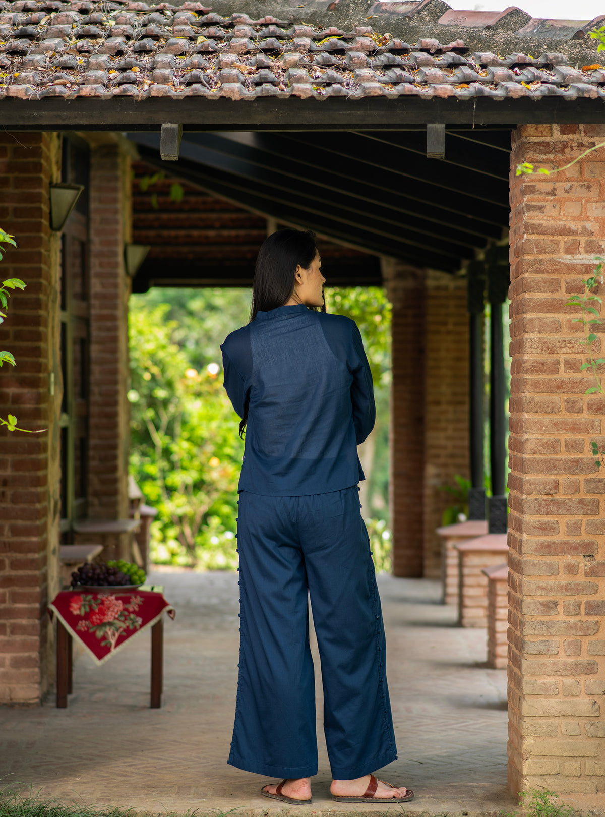 Blake Pant : Solid Navy Voile