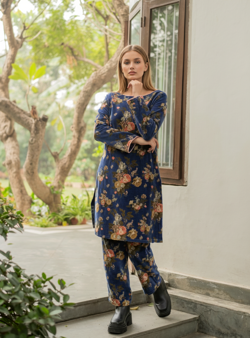 Boat Neck Dress : Potpourri Navy