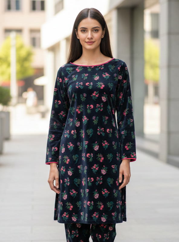 Boat Neck Dress : Toile Black