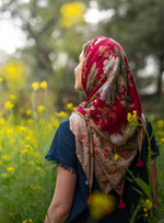 Border Scarf : Chelsea Rani Tabby Silk