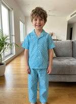 Kids Angad Pj Set  : Boro Bindi Turquoise