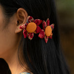Buttoned Flower Hair Clip Set of 2 : Assorted