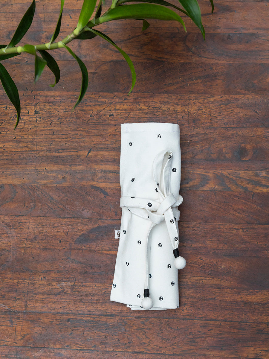 Cutlery Holder : White Canvas