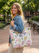 Canvas Tote : Redwood Mint Canvas