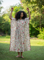 Classic Kaftan :  Floral  Primrose Voile