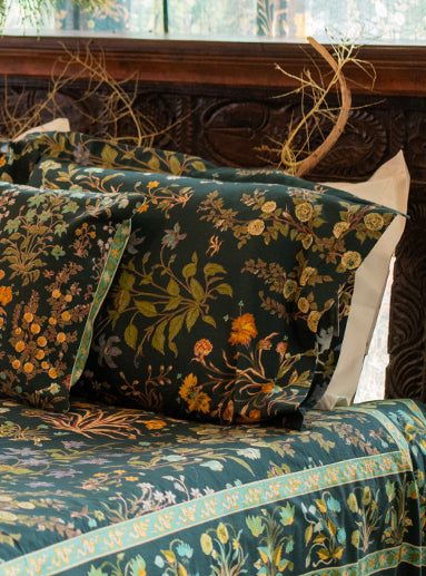 Printed Pillow Cover: Garden Emerald