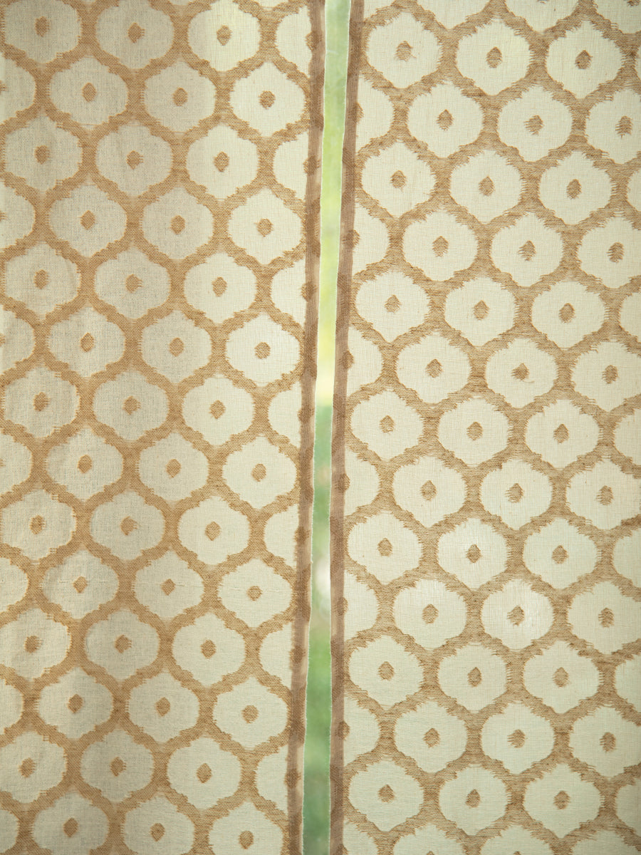Printed Curtain  : Jaal  Beige