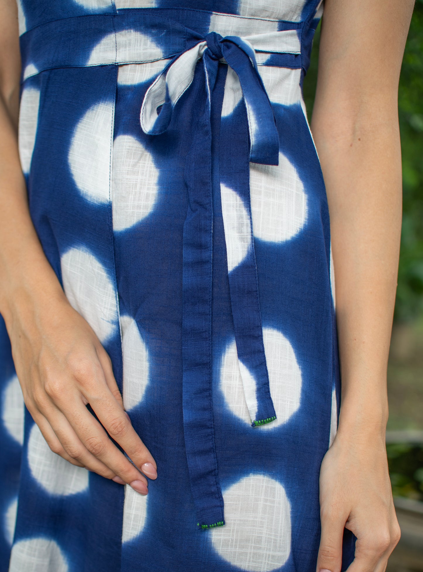Pocket Wrap : Tie Dye Circle Navy Slub