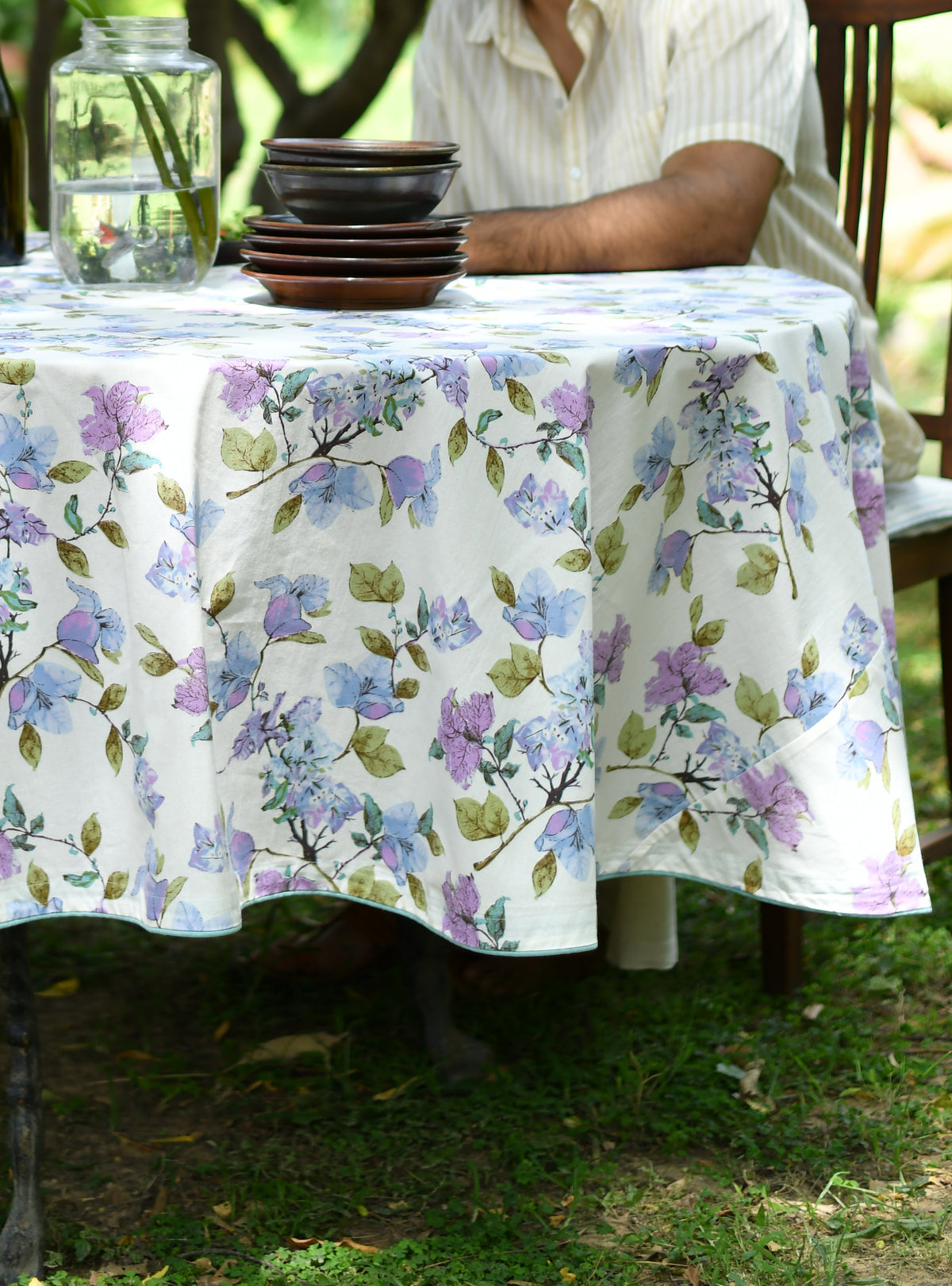 Printed Table Cloth :  Bougainvillea  Aster Sheeting