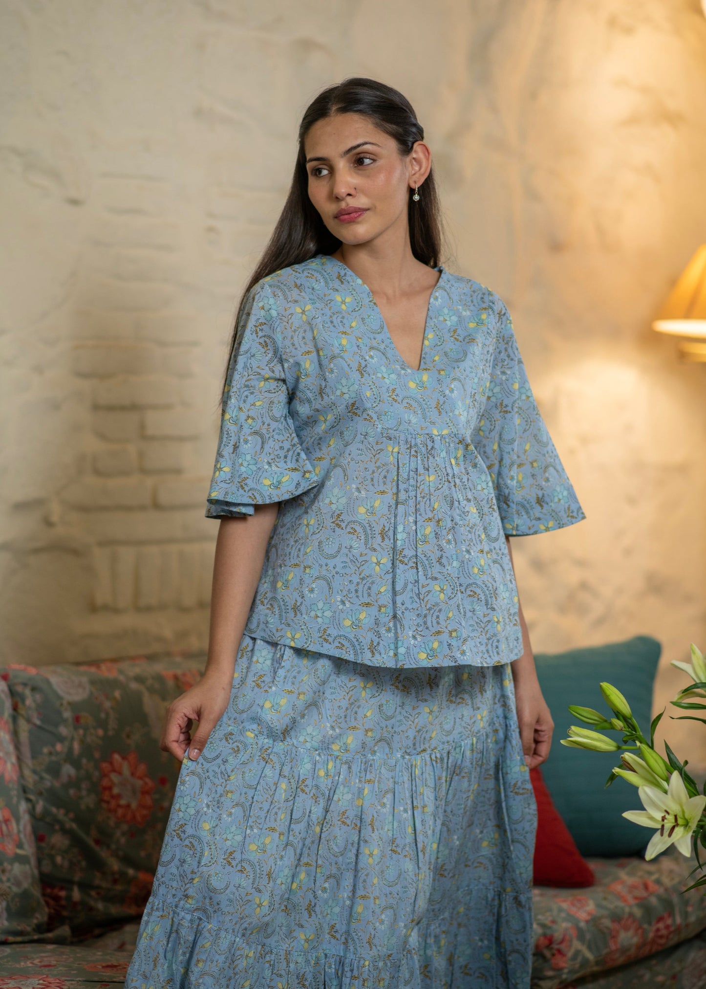 Ayumi Skirt : Pulicat Sea Voile