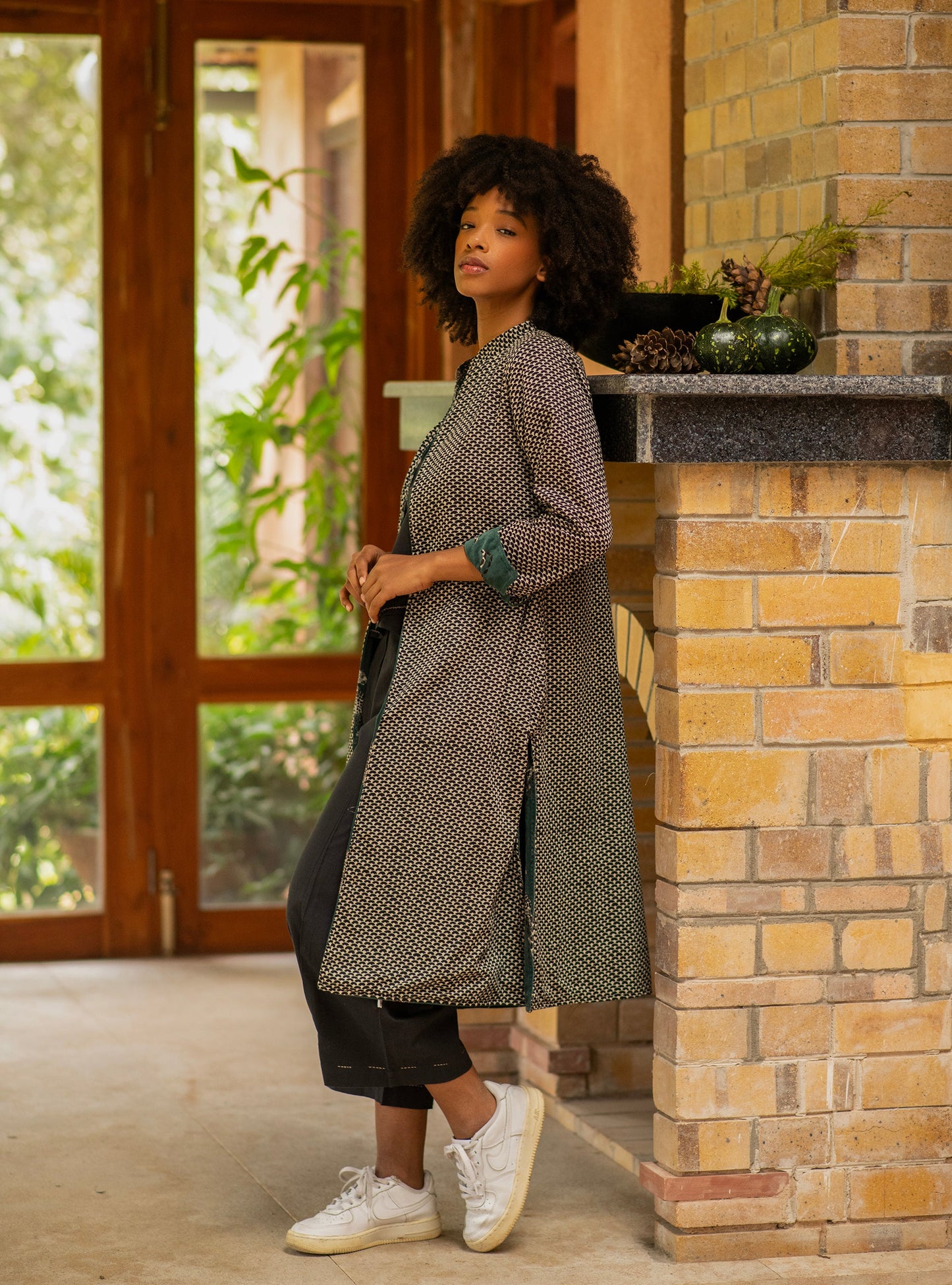 Long Jacket Leopard : Emerald | Velvet