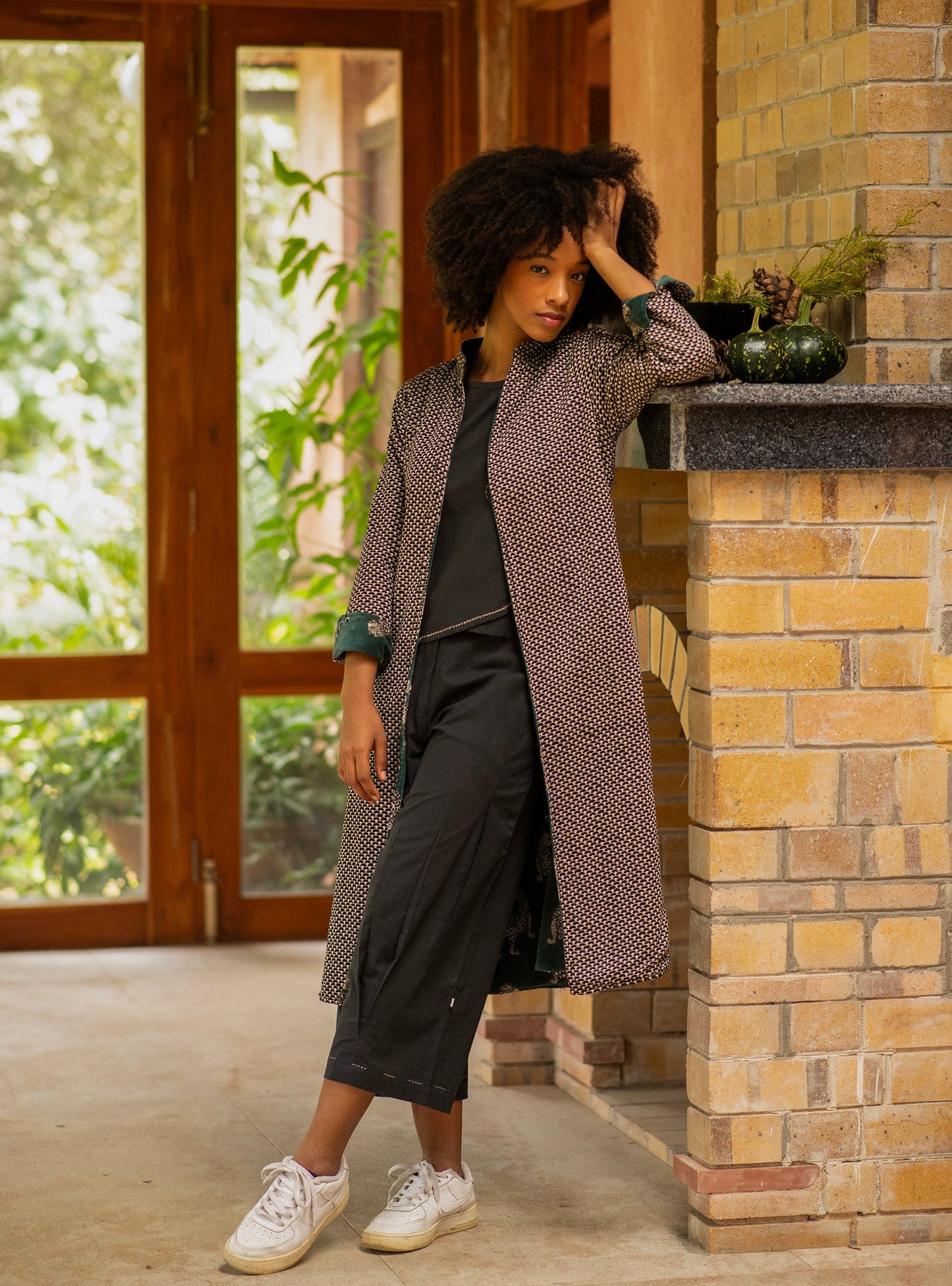 Long Jacket Leopard : Emerald | Velvet