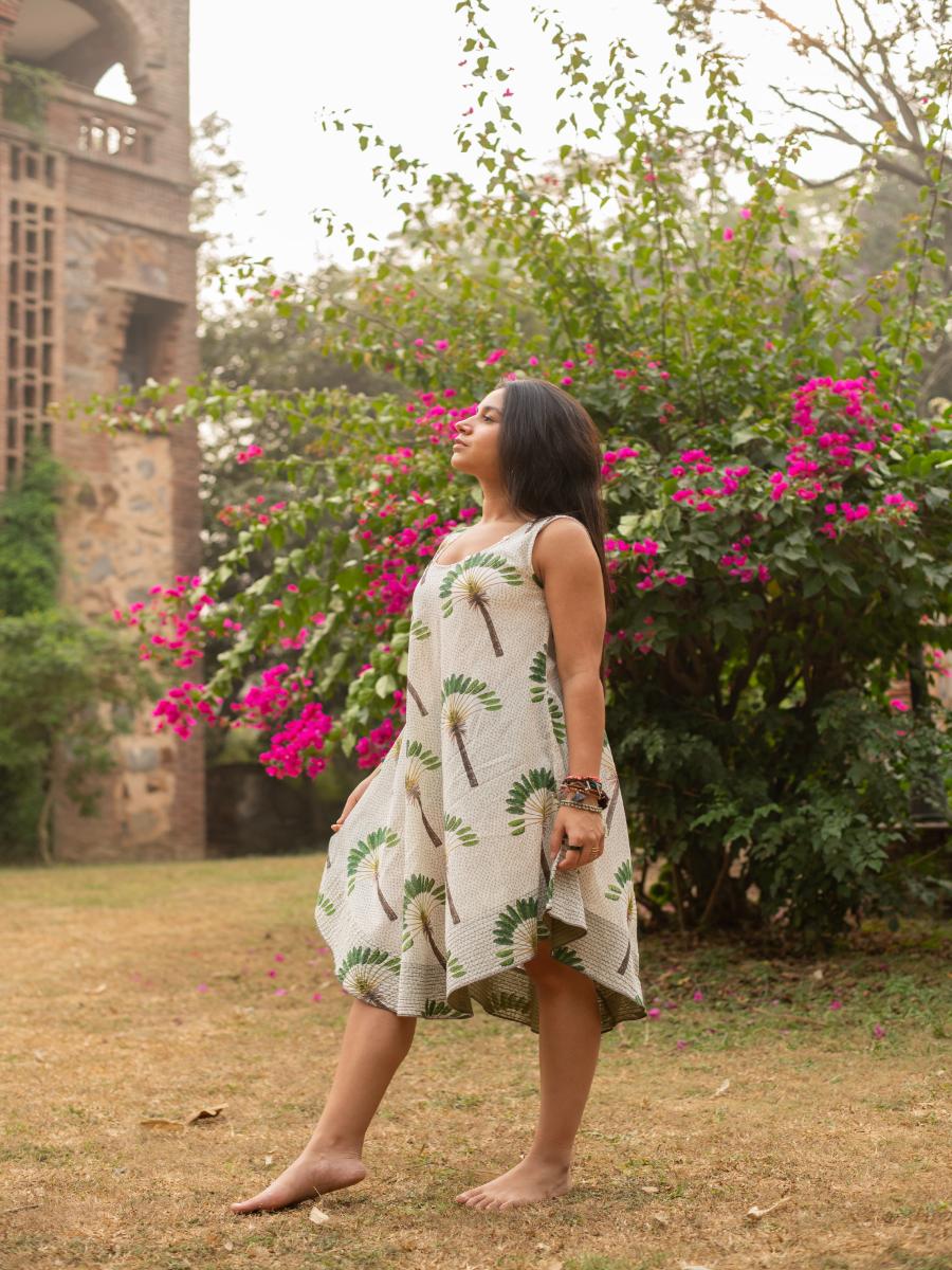 Ann Dress : Banana Country Voile