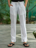 Mens House Pant : Slub White