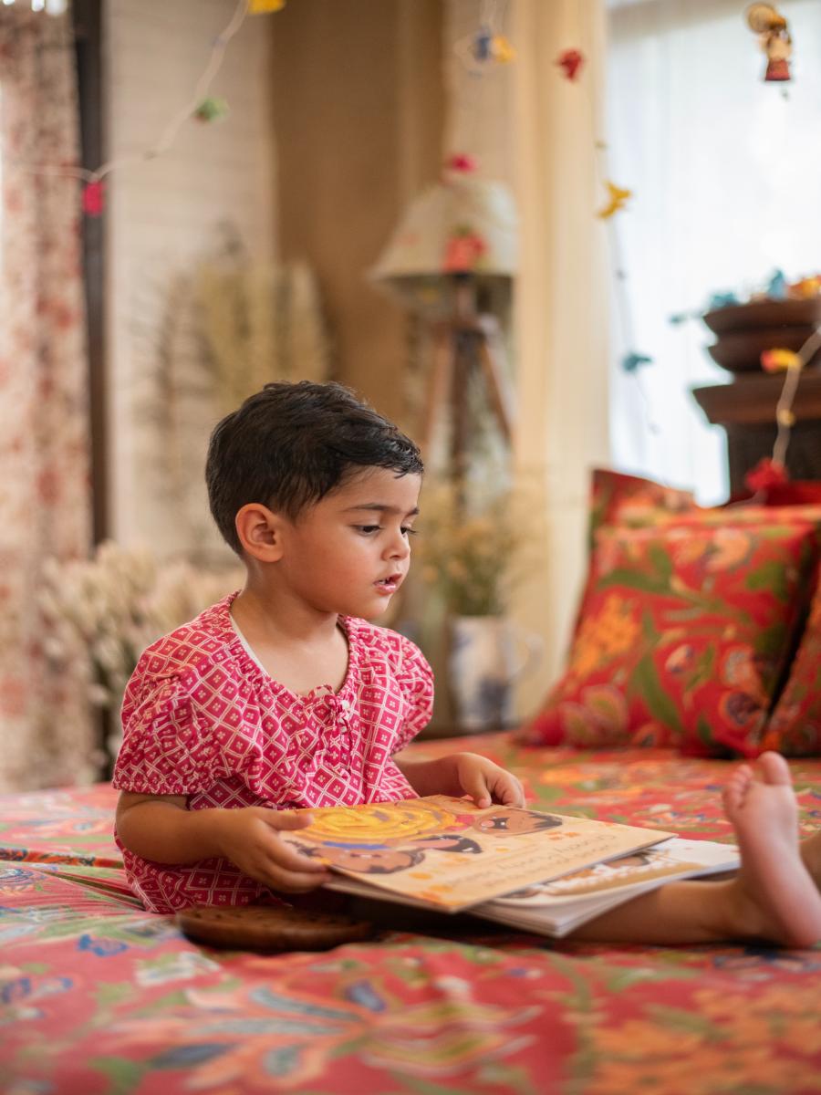 Kids Reva Top  : Boro Bindi Pink