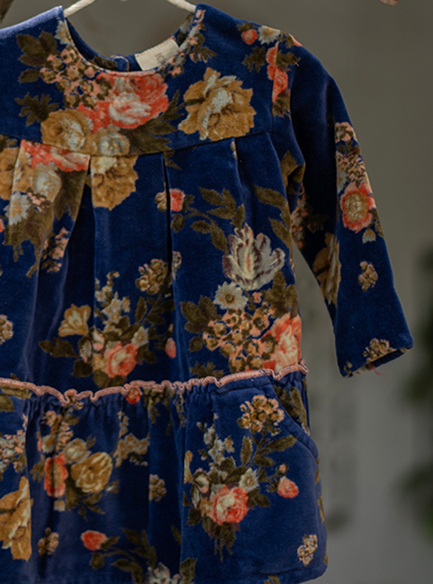 Potpourri Kids Frosted Smock Dress : Navy