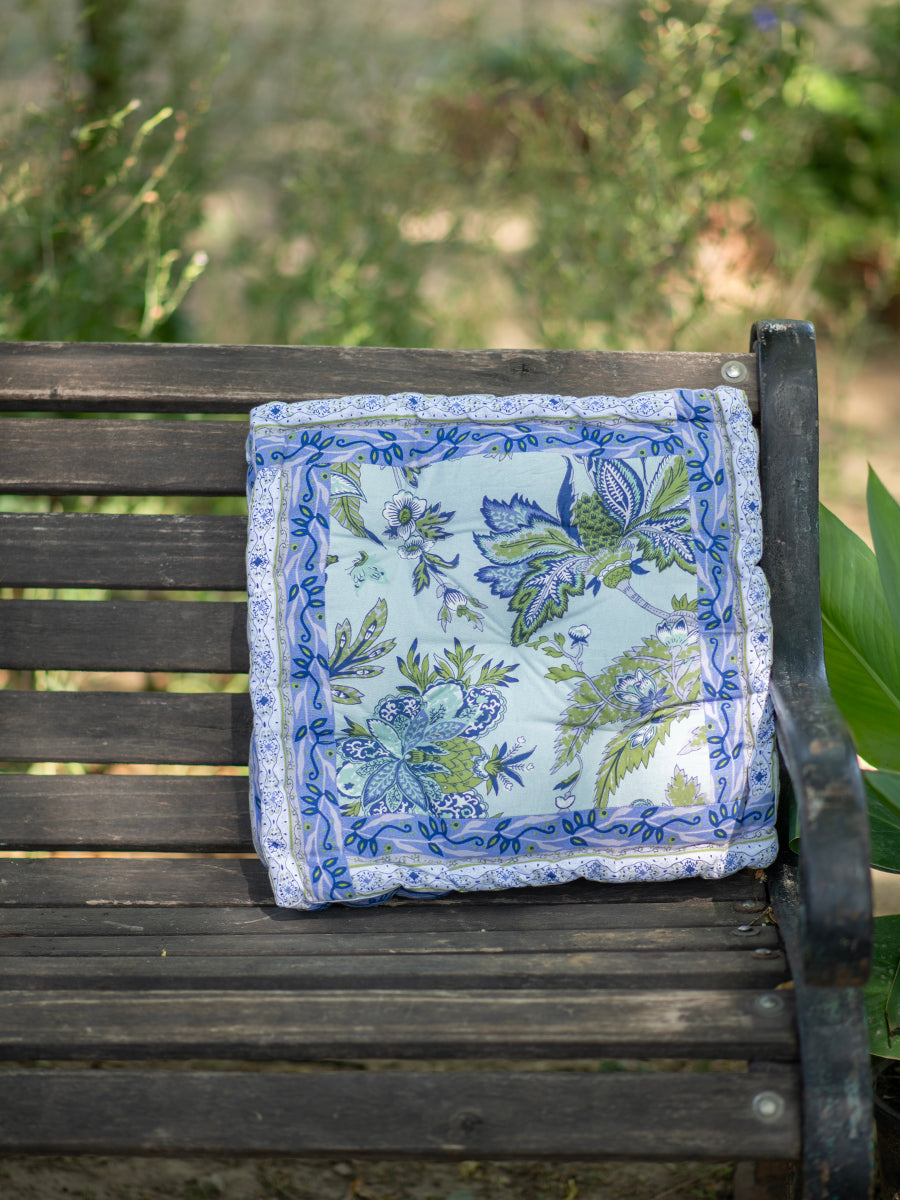 Printed Floor Cushion : Hawaii Aqua