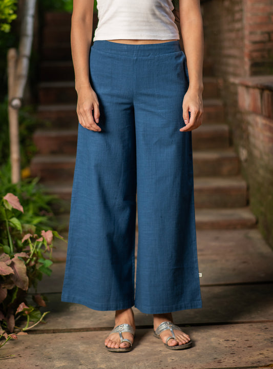 Ellie Pant : Solid Indigo Textured