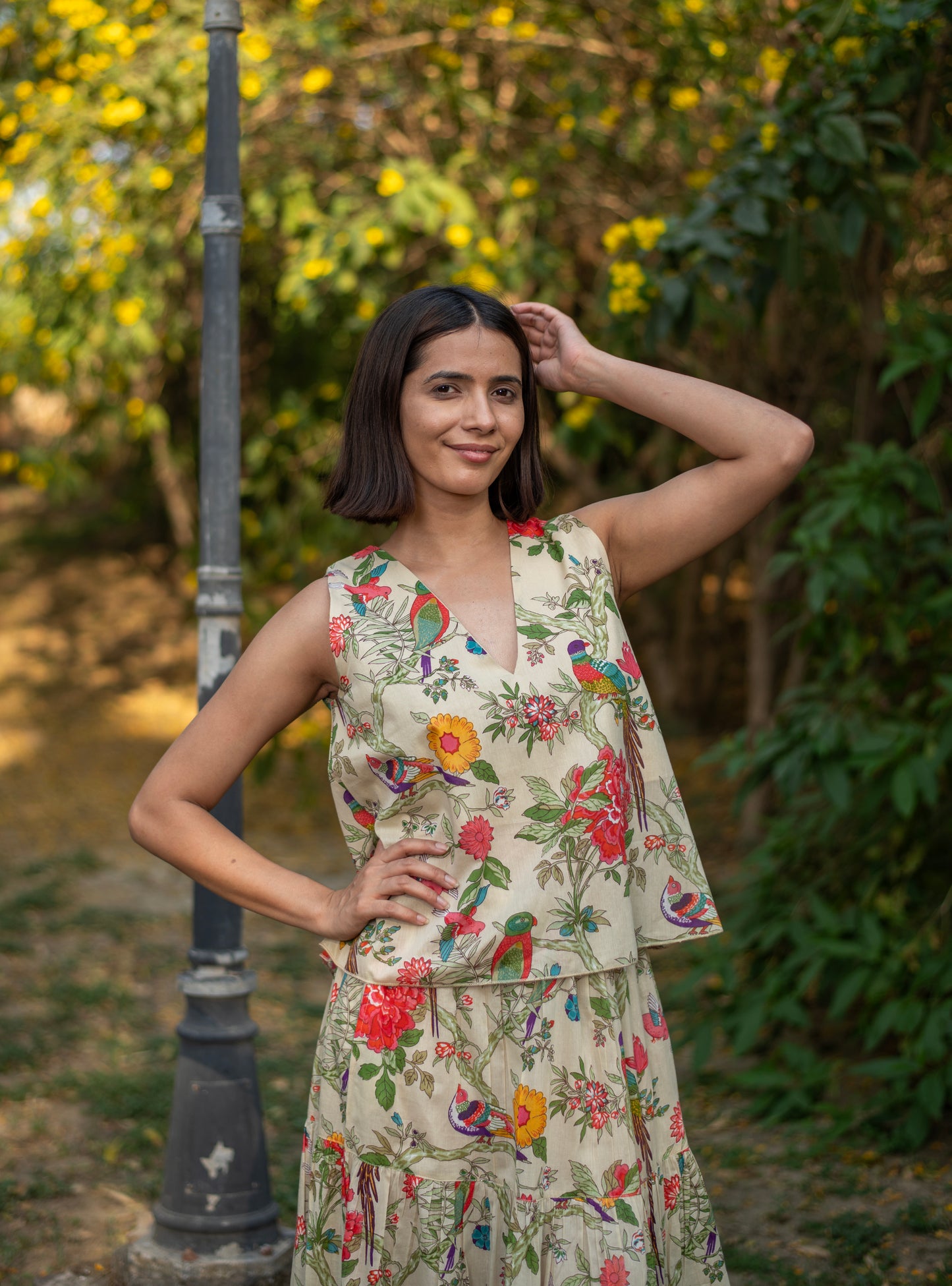 Angel Top : Bird Lime Voile