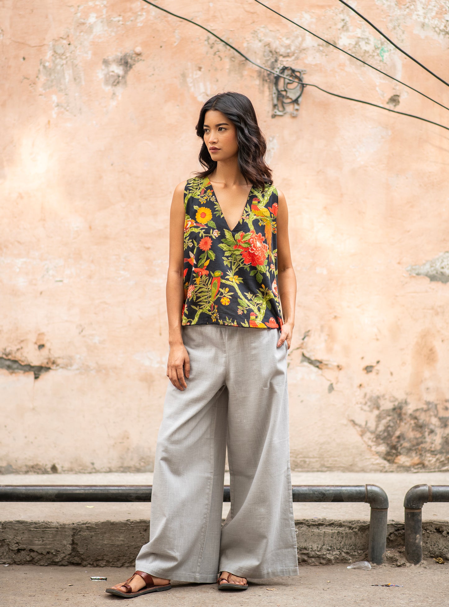 Angel Top : Bird Black Voile