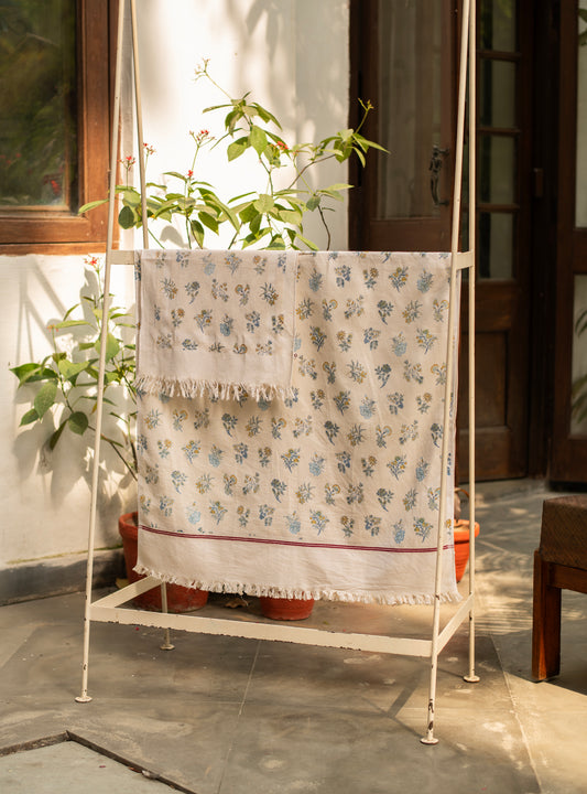 Kerala Bath Towel : Toile Ivory Handloom