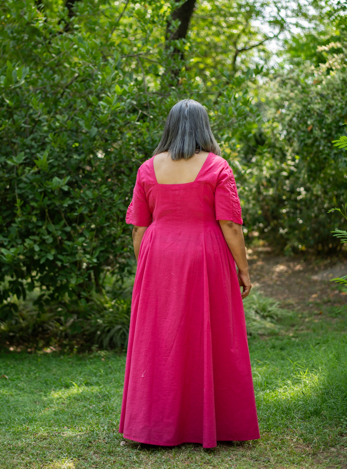 Daisy Dress :  Solid  Azalea Slub