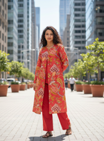 Delicate Shrug : Sequoia Red Chanderi