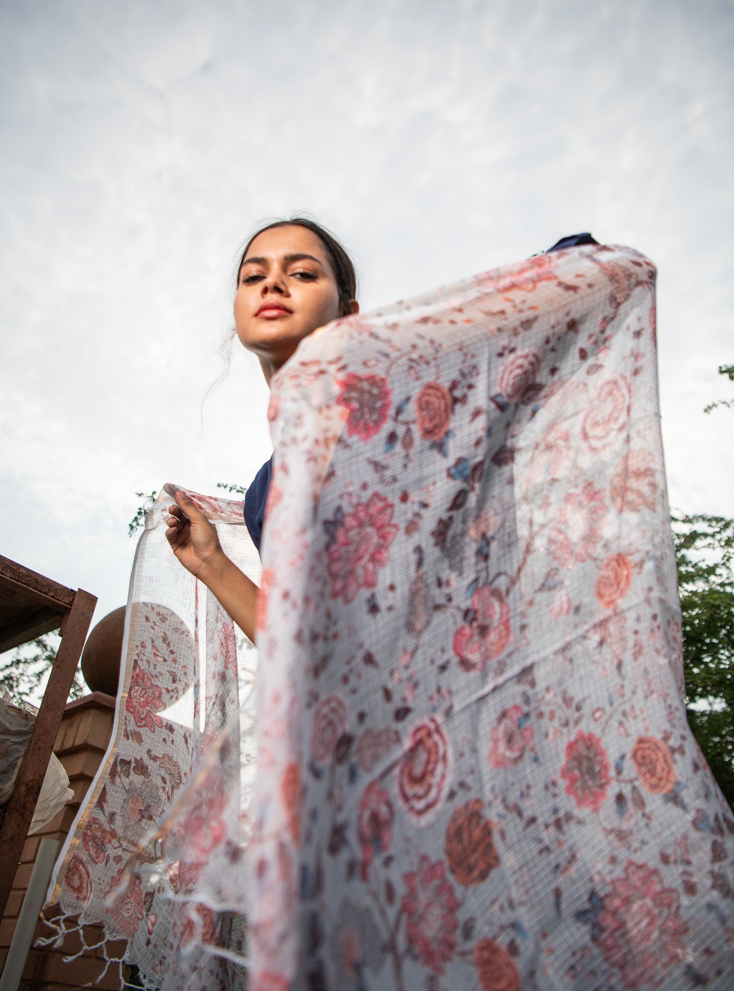 Stole : Malabar Celeste Kota Cotton