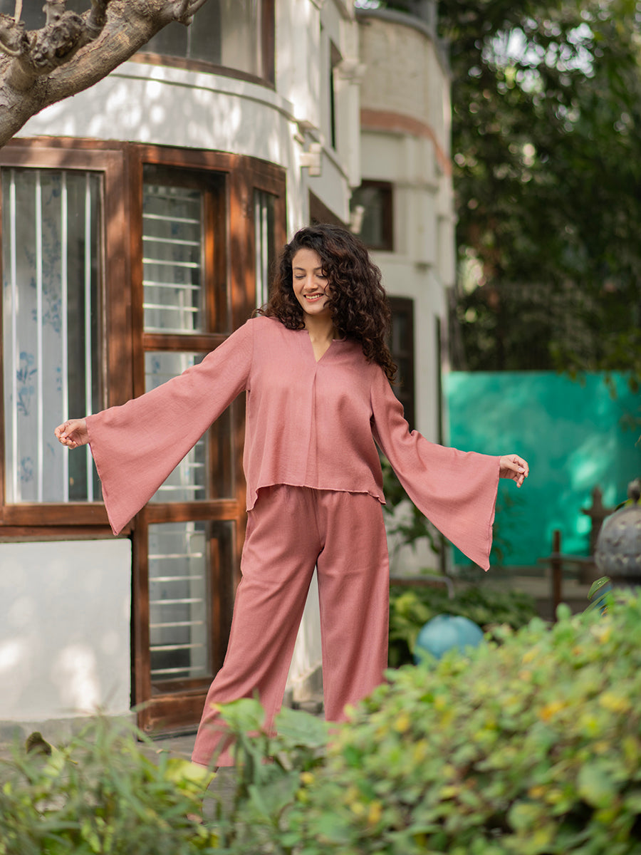 House Pant : Solid Dusty Rose