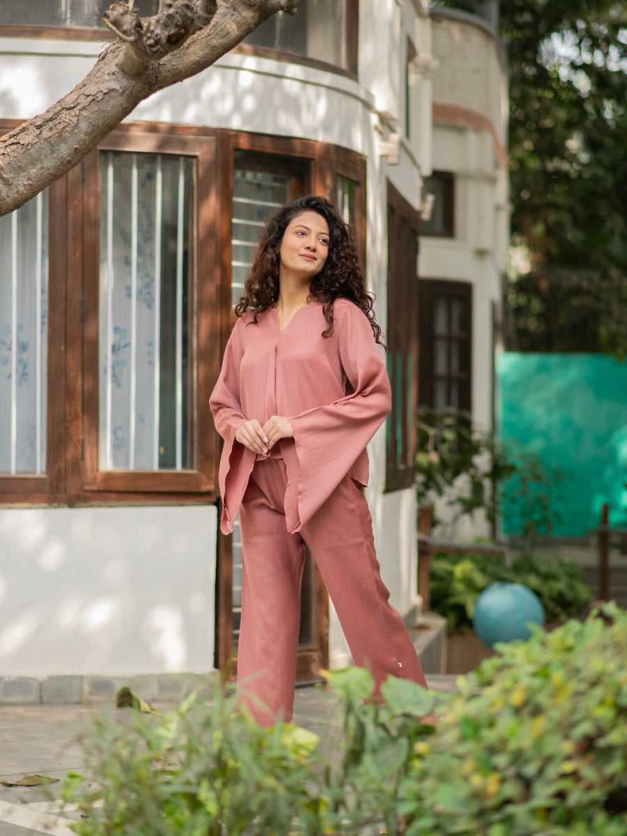 House Pant : Solid Dusty Rose