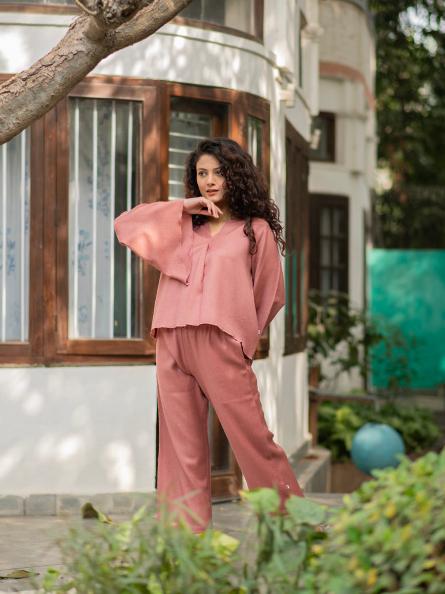 House Pant : Solid Dusty Rose