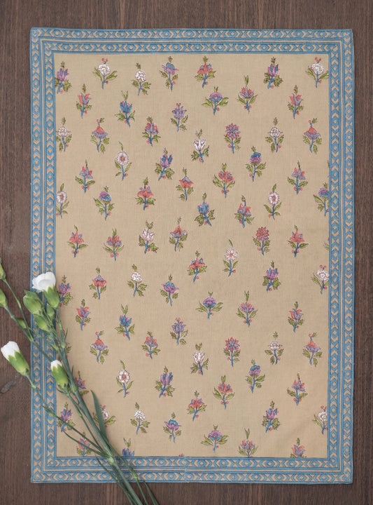 Printed Placemat Set of 2  : Eden Beige Canvas