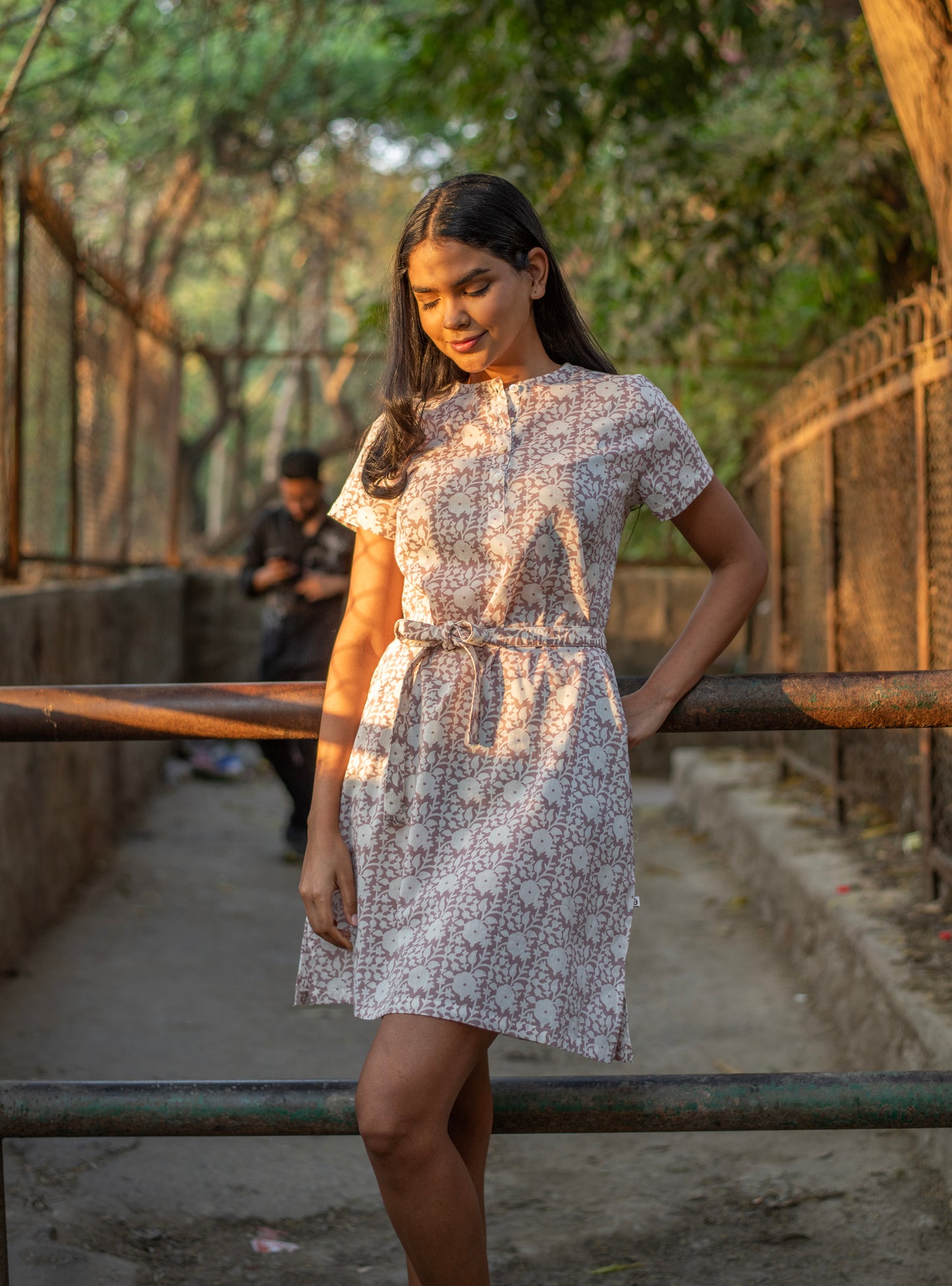Ellen Dress : Camryn Mocha Voile