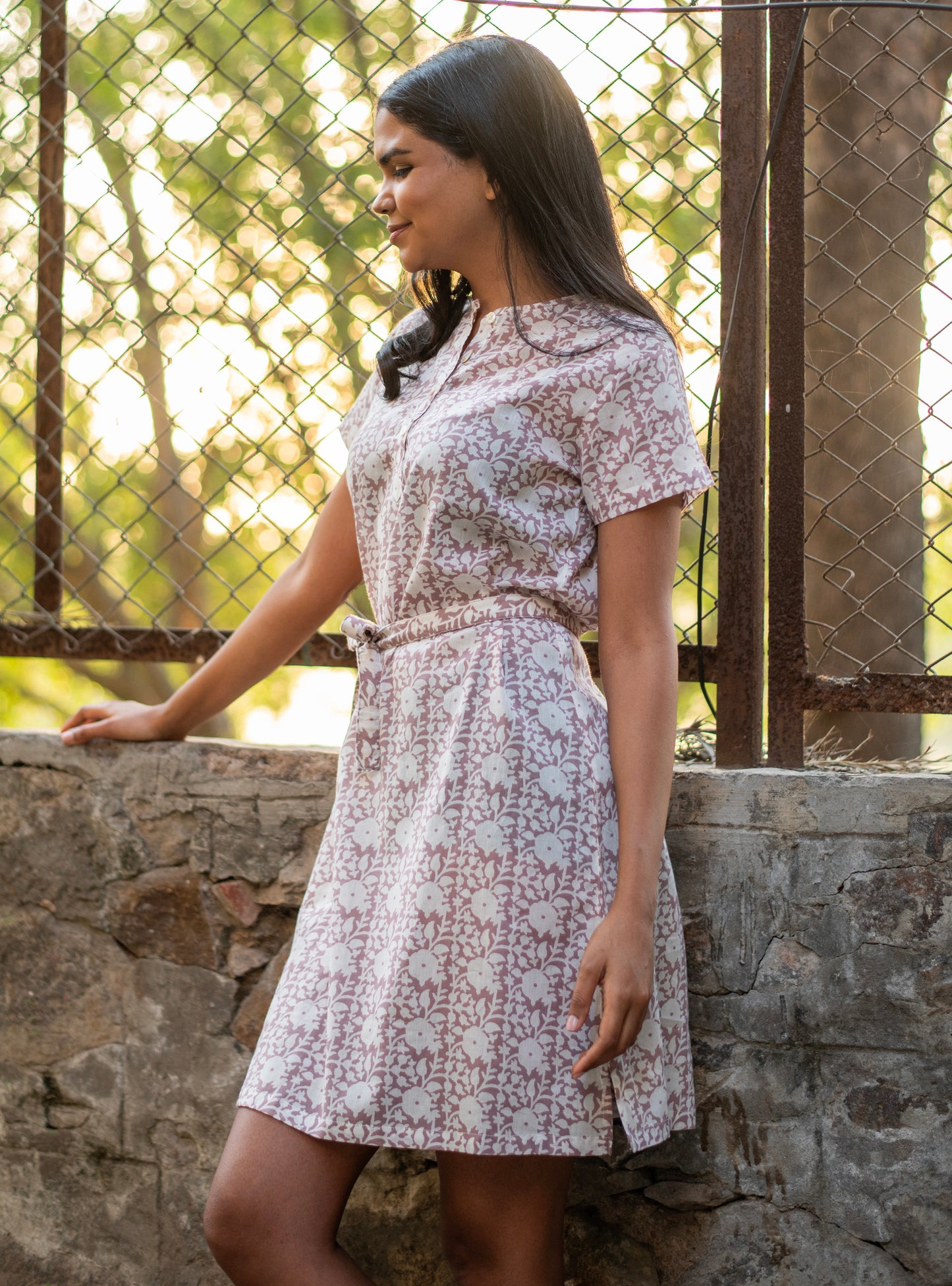 Ellen Dress : Camryn Mocha Voile