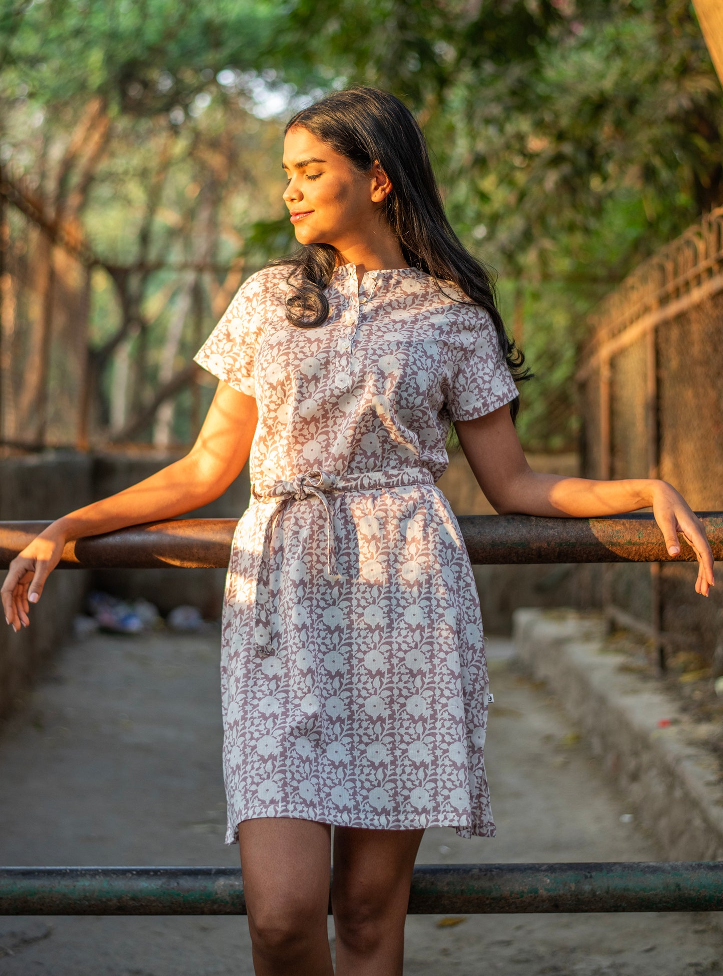 Ellen Dress : Camryn Mocha Voile