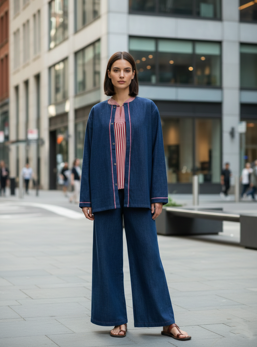 Ellie Pant : Solid Navy Denim