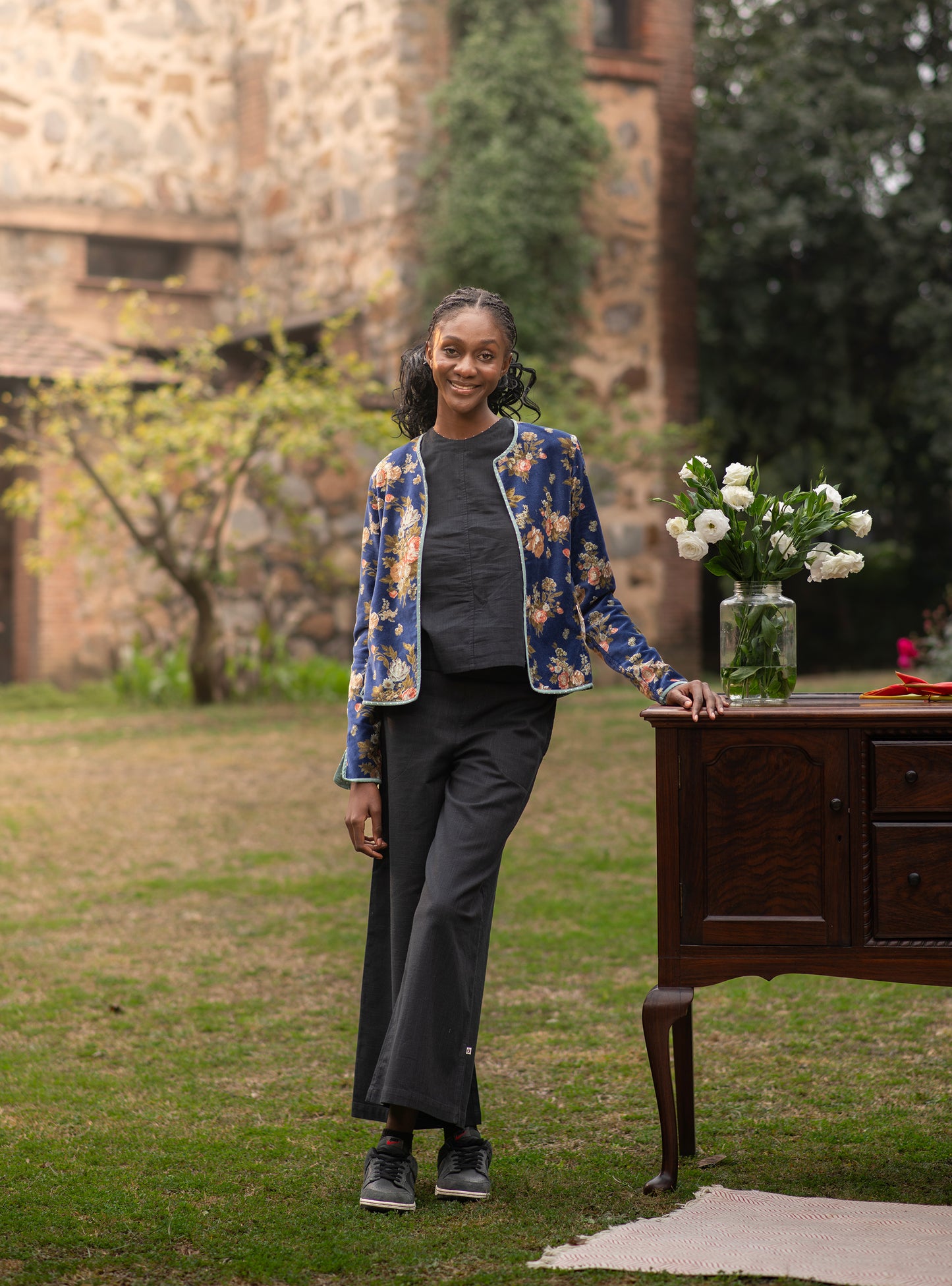 Potpourri Fitted Jacket Reversible : Navy