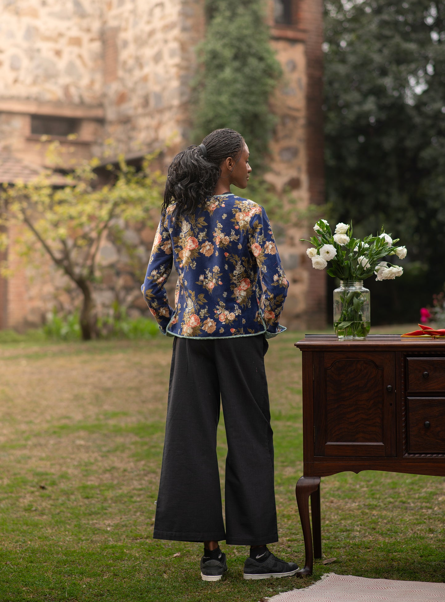 Potpourri Fitted Jacket Reversible : Navy