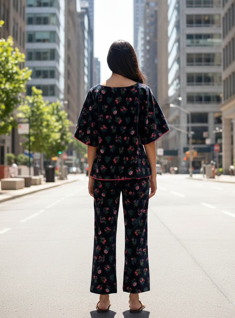 Flary Top : Toile Black Velvet