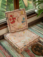 Printed Floor Cushion  : Corsica  Grapefruit