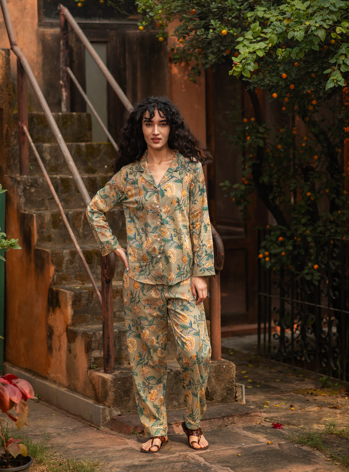 Vanessa PJ Set Florentine : Sage Voile