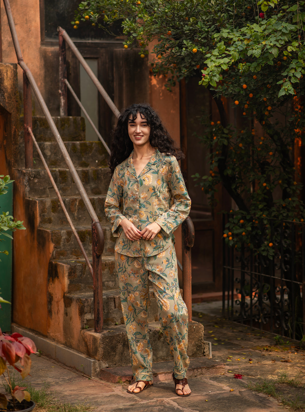 Vanessa PJ Set Florentine : Sage Voile