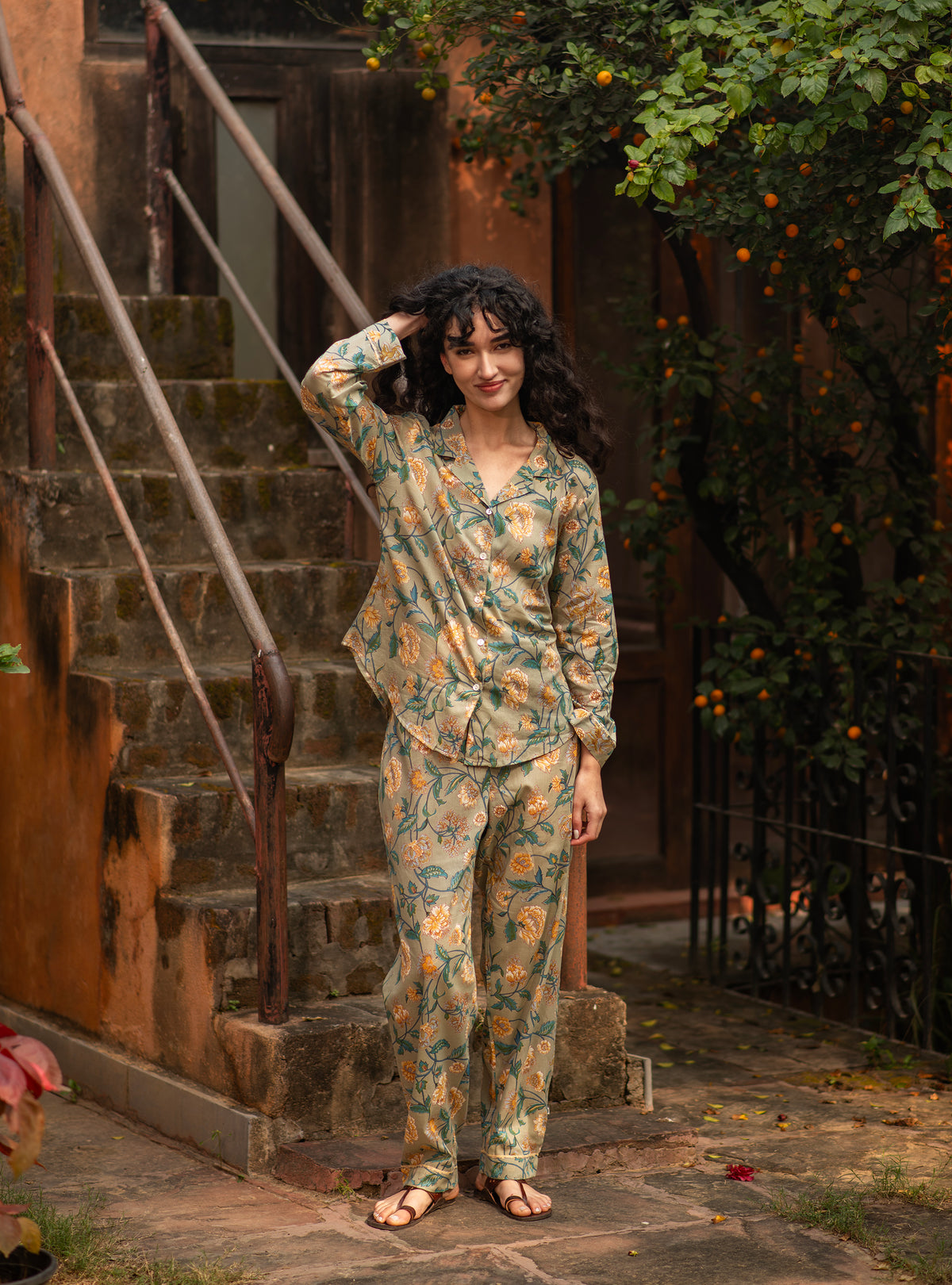 Vanessa PJ Set Florentine : Sage Voile