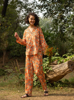 Vanessa PJ Set : Florentin Orange Voile