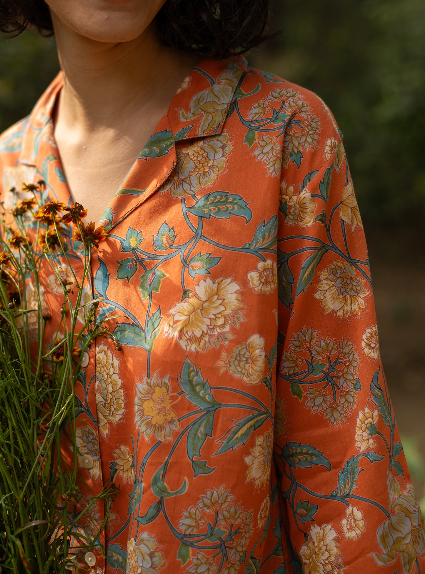 Vanessa PJ Set : Florentin Orange Voile