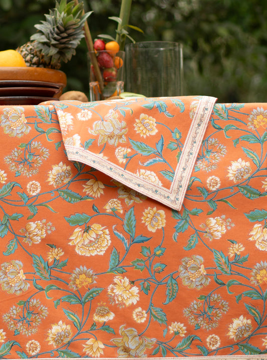 Printed Napkin Set of 2 : Florentine Orange Sheeting