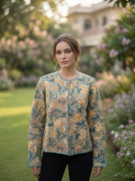 Fitted Jacket Rev : Florentine Sage Voile