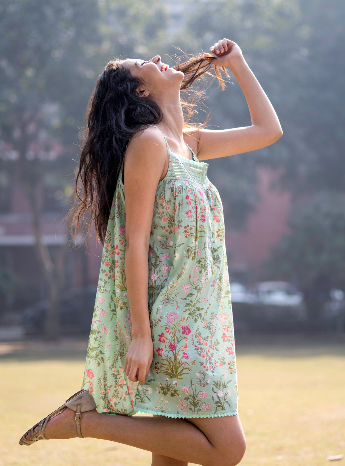 Olivia Nighty : Garden Mint Voile