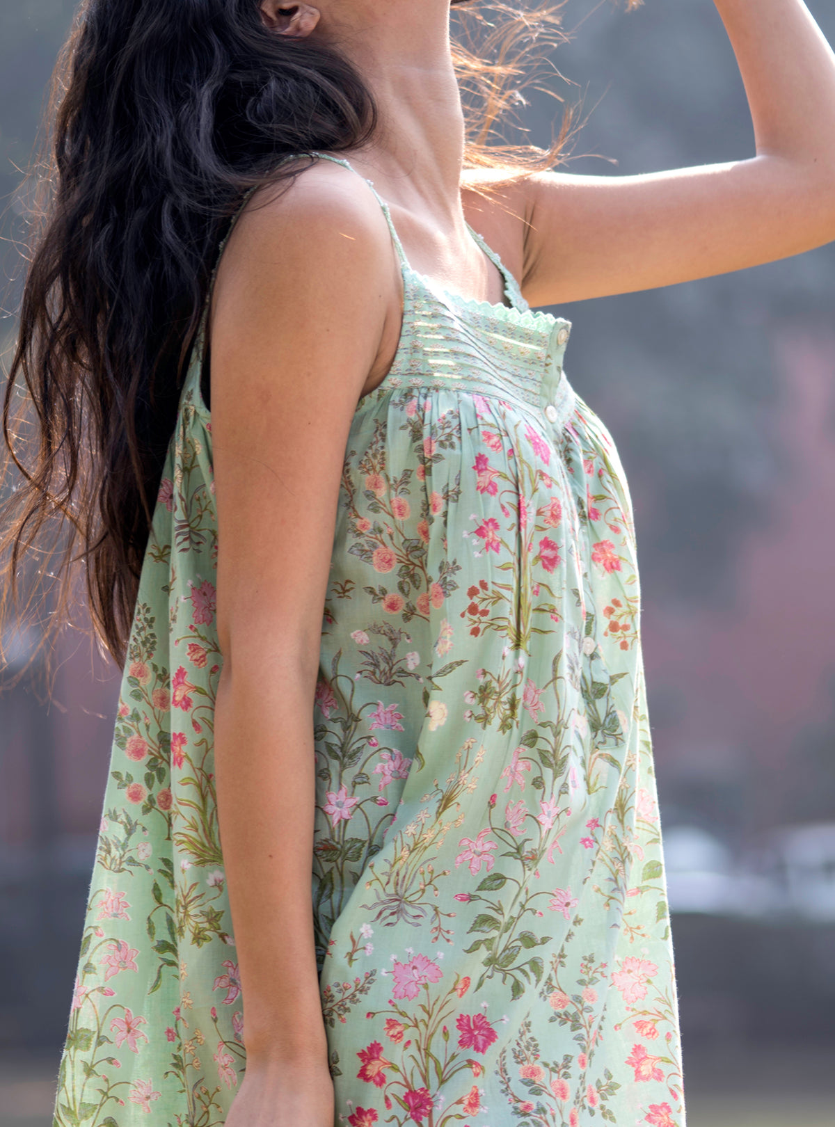 Olivia Nighty : Garden Mint Voile