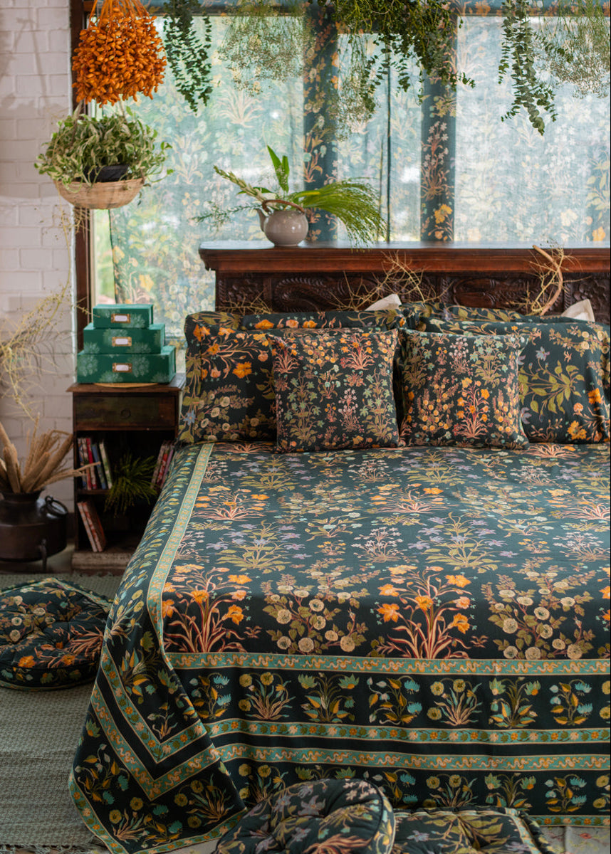 Bed Cover : Garden Emerald Sheeting